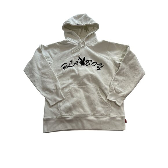 Supreme Playboy Hooded Sweatshirt in White